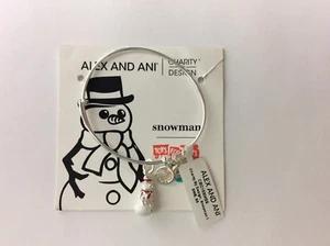 Alex und Ani SCHNEEMANN IL Charm Armreif Armband Neu mit Etikett Kartenbox glänzend Silber - Bild 1 von 7