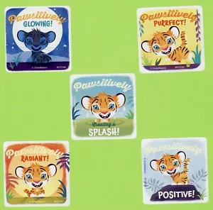 10 Pawsitively Positive Large Stickers - Party Favors - Rewards - Tiger - Picture 1 of 1