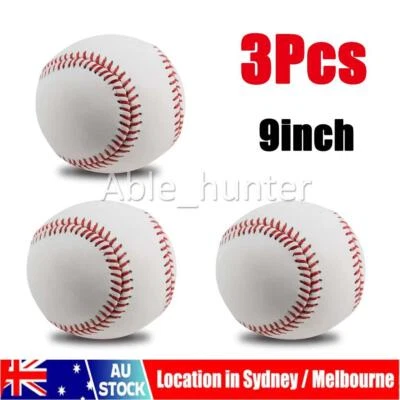 3PCS Hard Leather Safety Sport Practice & Trainning Base Ball BaseBall Hardball - image 1 of 4