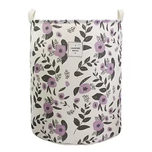 Collapsible Laundry Basket, Floral Printing Large Laundry Hamper for Baby Gir... - Picture 1 of 7