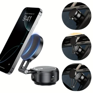 Car Vacuum Cell Phone Holder Dashboard Cell Phone Holder Magnetic Retractable - Picture 1 of 9