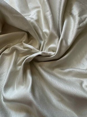18"x27" Ivory - 100% Silk Satin Dupioni Fabric - Remnant Sale - Image 1 of 4