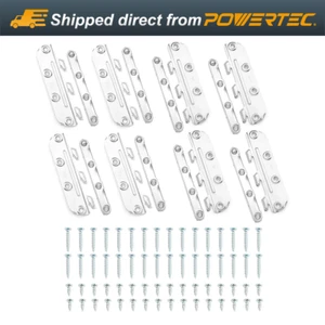 POWERTEC Surface Mounted Bed Rail Brackets w/Mounting Hardware, 8PK, 71425-P2 - Picture 1 of 8