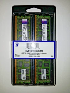 Kingston 16GB (2x8GB) 1333MHz DDR3 ECC RDIMM KVR13R9D4K2/16I RAM KITS - Picture 1 of 2