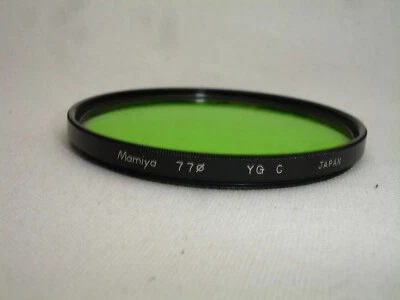 MAMIYA 77mm YG C filter only Yellow Green, Genuine - Image 1 of 2