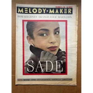 SADE MELODY MAKER MAGAZINE DECEMBER 15 1984 - SADE COVER WITH MORE INSIDE - aged - Picture 1 of 1