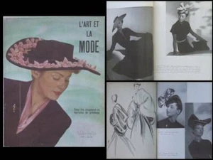 L'ART ET LA MODE 1948 - CHAPEAUX, JANE BLANCHOT, BALMAIN, DIOR, LANVIN, LEGROUX - Picture 1 of 1