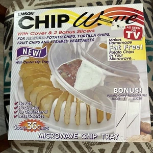 Bandeja de astillas para microondas Emson Chip Wave cubierta y rebanadora de frutas secas 1996 - Imagen 1 de 8
