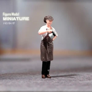 Miniatures 1/43 Waiter Girl Male Scene Props Figures Model For Cars Vehicles Toy - Picture 1 of 8