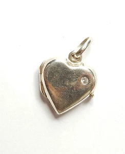 Medaillon Anhänger Liebe Herz CZ 925 Sterling Silber 2,4 g - Bild 1 von 5