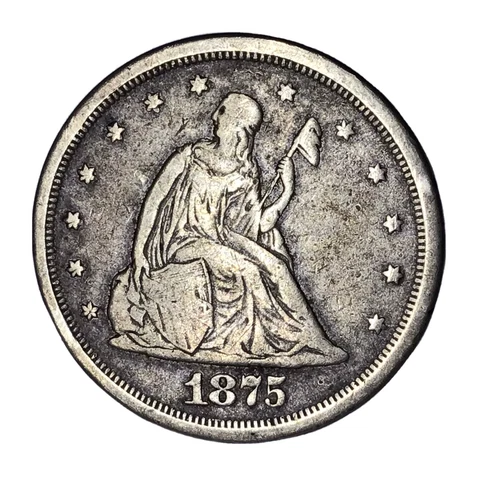 1875-S 20C Twenty Cent Piece F # Cover