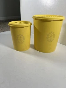 70er Jahre Vintage Tupperware gelb Nesting Servalier Kanister 807 811 - Bild 1 von 21