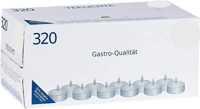 Hillfield® 320 Teelichter , 6 St. Brenndauer , Premiumqualität , Teelichte