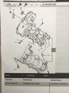 Yamaha Snowmobile Crankcase 8CR151000100 - Picture 1 of 2