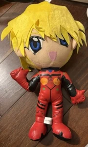 Neon Genesis Evangelion Asuka Langley Plush Doll SEGA vintage Toy Japan bnwt - Picture 1 of 7