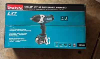 New Makita XWT04S1 18V LXT Lithium-Ion Cordless 1/2" Sq. Drive Impact Wrench - Image 1 of 2