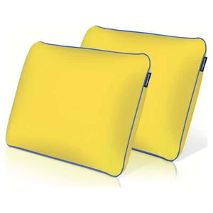 Memory Foam Fun Pillow with Cool-to-the-Touch Cover,Standard/Queen,Yellow,2 Pack - Picture 1 of 9
