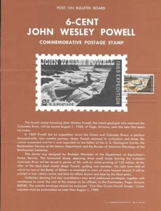 #1374 6c John Wesley Powell Stamp Poster - Unofficial Souvenir Page Fd MC - Picture 1 of 1