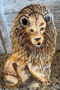 Tiger Katze Vase Nina Lyman Nina's Ark Collection of Africa Safari Cat - Bild 1 von 9