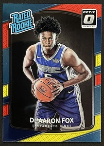 2017-18 Panini Donruss Optic De’Aaron Fox Red Yellow Green Rated Rookie RC #196 - Bild 1 von 3