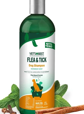 Vet’s Best Flea and Tick Advanced Strength Dog Shampoo-Flea/Tick Treatment-12 oz - Image 1 of 4