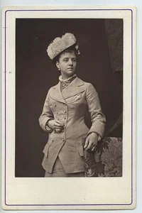 Madame Oceana Theatre Porte St Martin Old Petit Cabinet card woodburytype 1875 - Picture 1 of 3