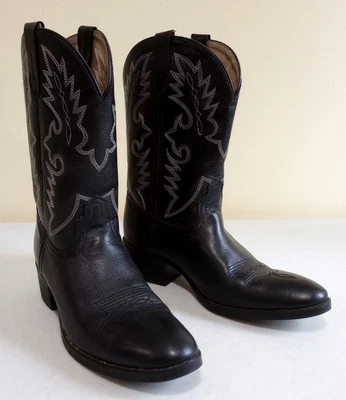 Botas de Vaquero Dan Post Cuero Negro, Estilo DPC3001 Juvenil Talla 5 Foto 1 de 4