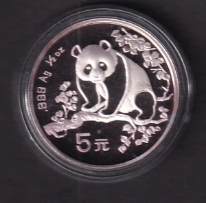 VR China, ½ oz Silber,  Panda, 1993, in Kapsel (4321) - Picture 1 of 2