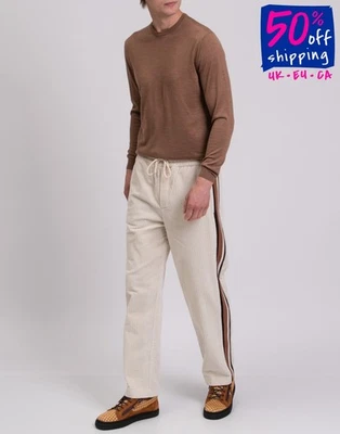 RRP€860 DOLCE & GABBANA Corduroy Trousers IT46 US36 S Drawstring Made in Italy - Image 1 of 4