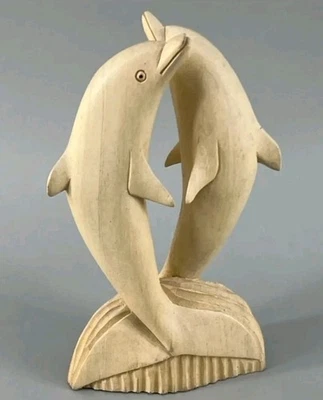 Wunderschöne dekorative handgefertigte Figur von zwei Delfinen, 20 cm Höhe  - Bild 1 von 3