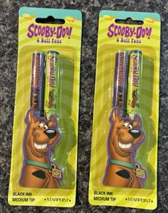 Scooby Doo Ball Pens 2 Packs Purple Green Cartoon Network WB Black Ink New 4pens - Picture 1 of 8