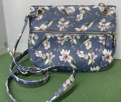 Nanette Lepore Blue  floral vegan crossbody bag - Image 1 of 4