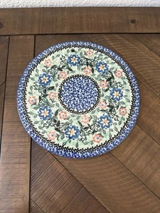 Polish Pottery Hot Plate Trivet Boleslawiec Unikat Poland EUC - Picture 1 of 3