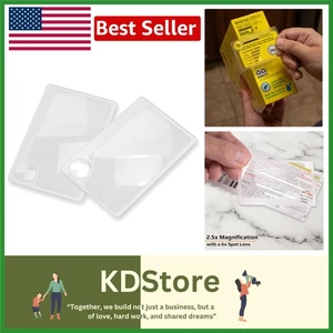 2,5x Power Wallet Lupen 6x Spotlinse Doppelpack kompakte Taschenlupen - Bild 1 von 9