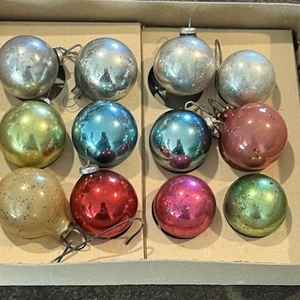 Albero Piuma Vetro Mercurio Vintage Ornamenti Natalizi Giappone 12 Miniature 1" - Foto 1 di 5