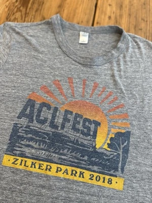 ACL Austin City Limits Festival 2018 Gray Shirt Zilker Park Texas Sz Large Music - Image 1 of 4