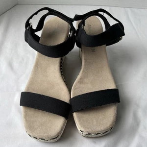 New Anne Klein Wynter Espadrille Adjustable Slingback Wedge Sandals Size 8.5 - Picture 1 of 8