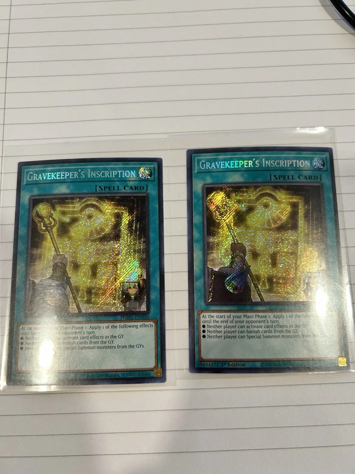*** GRAVEKEEPER'S INSCRIPTION *** 1ST EDITION SECRET RARE PHHY-EN000 Mint X2!! - Image 1 of 1
