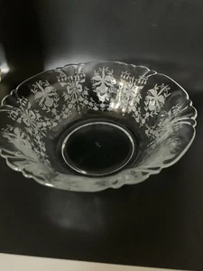 A.H. HEISEY & CO. ORCHID CRYSTAL QUEEN ANNE 8-1/2" DIAMETER DEEP NAPPY BOWL! - Picture 1 of 11