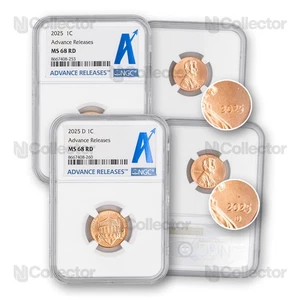 2025 Lincoln Shield Cent P & D Set NGC 68 - MS 68 Advance Release Edition - Picture 1 of 1