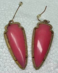Kendra Scott? Pink Arrowhead Dangle Earrings READ - Picture 1 of 2