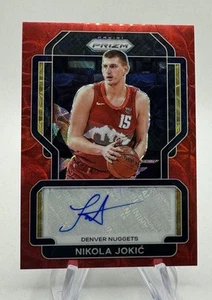 Nikola Jokic 2021-22 Panini Prizm Choice Red Scope Auto #SG-NJK - COLOR MATCH - Foto 1 di 2