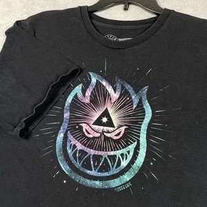 Spitfire Shirt Mens XL Black Third Eye Glaxy Flame Head Devil Graphic Tee Skater - Picture 1 of 6