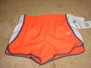 NWT REEBOK KIDS GIRLS ATHLETIC FITNESS JOGGING RUNNING SHORTS ORANGE SZ 4 5 OR 6 - Picture 1 of 1