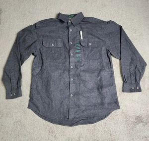 NWT Stillwater Supply Co Chamois Cotton Flannel Shirt L Heather Gray Button-Down - Picture 1 of 9