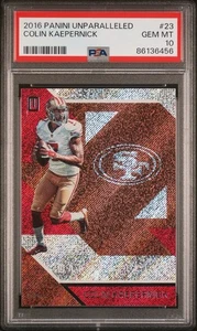 2016 Unparalleled #23 Colin Kaepernick PSA 10 RARE! POP* 1 🔥 RARE - Picture 1 of 2