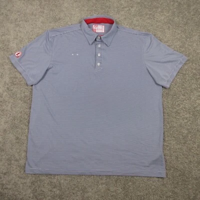 Chic Fil A Polo Para Hombre Extra Grande Azul Rayas Uniforme Materiales Reciclados 1 Foto 1 de 4