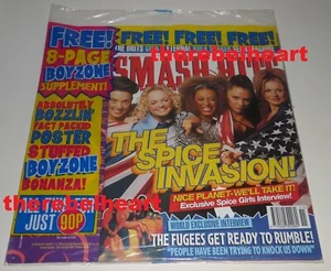 SPICE GIRLS SMASH HITS 1997 SEALED MAGAZINE Boyzone Supplement THE FUGEES Gina G - Picture 1 of 2
