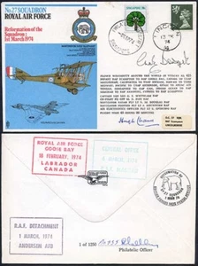 RAF22c No.27 Squadron RAF Signed by Chaz Bowyer and Sir Hugh Chance (A) - Picture 1 of 1