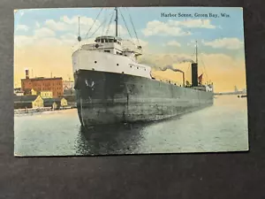 Steamer Freighter JOHN A. DONALDSON 1925 Naval Postcard WITTENBERG, WISCONSIN - Picture 1 of 2